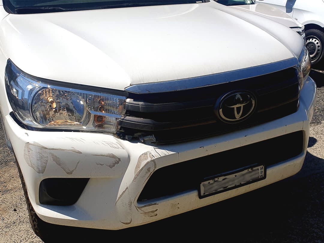 before smash repair Erina Hilux