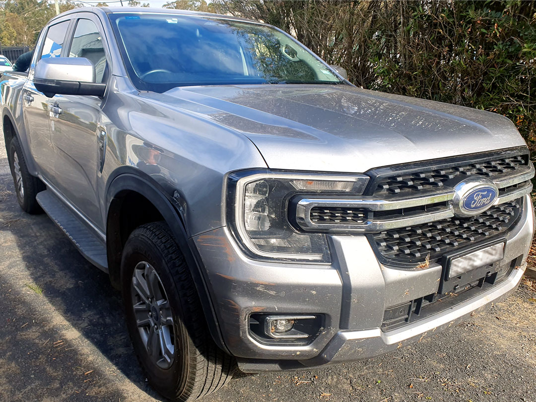 Before Ford Ranger smash repairs on central coast