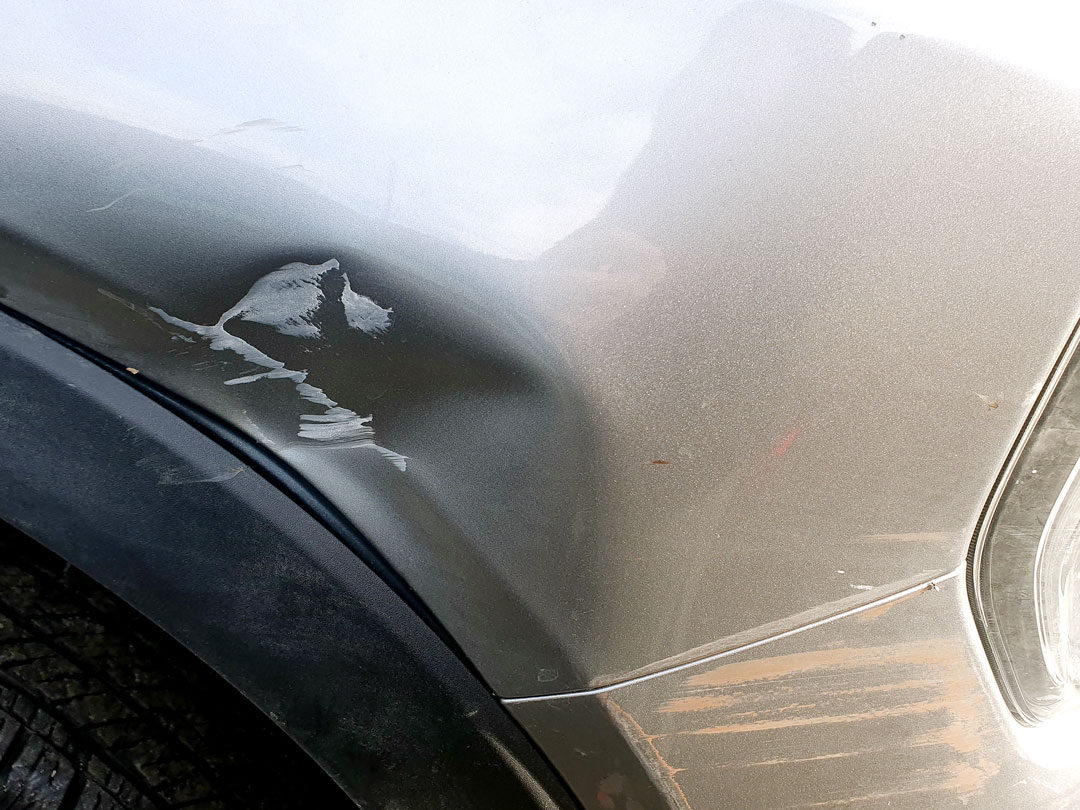 Before Ford Ranger smash repairs on central coast