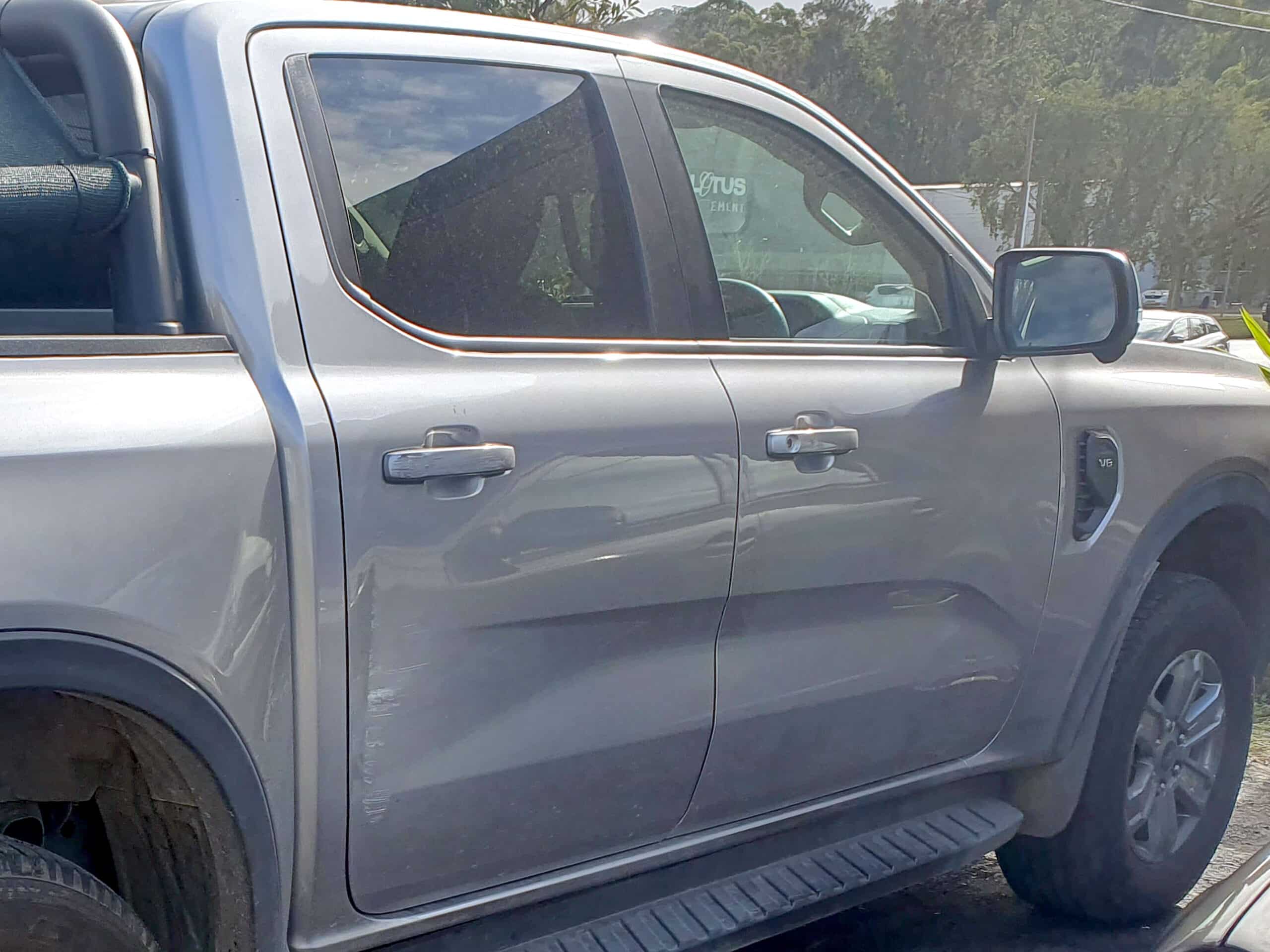 Before Ford Ranger smash repairs on central coast